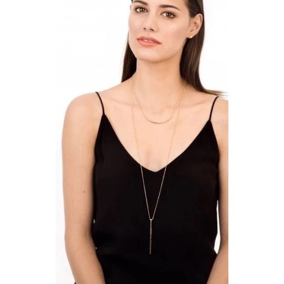 Stella & Dot Kari Layered Necklace -Gold Brand New In Original Box RV $64 - Picture 2 of 6